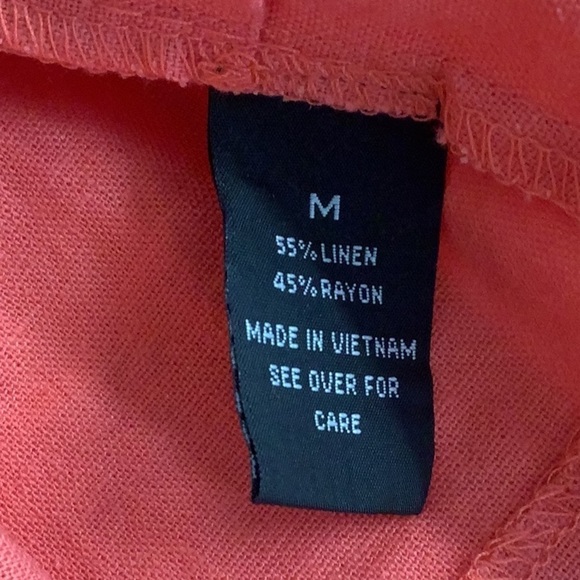 BCX Coral Linen Open Front Vest New With Tags - Picture 7 of 7